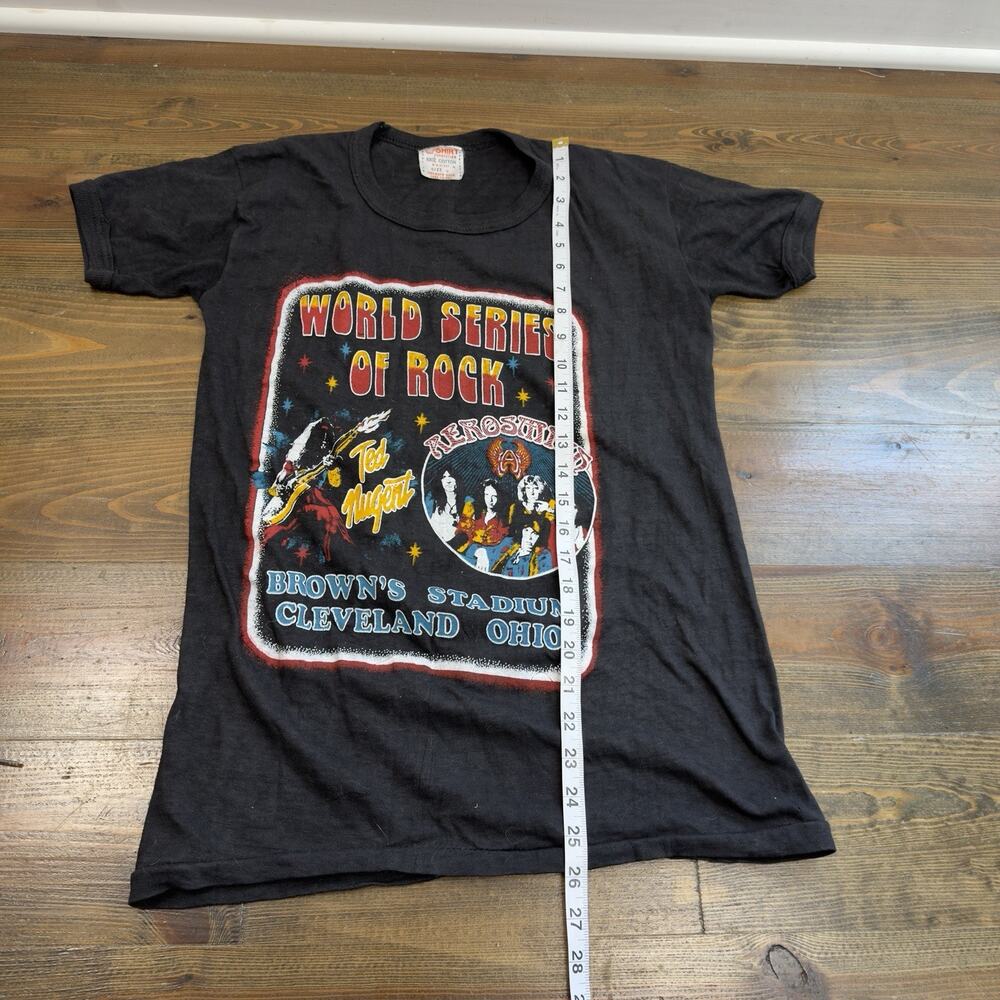 1979 AEROSMITH TED NUGENT JOURNEY AC/DC THIN LIZZY double sided tee shirt M - Picture 8 of 8